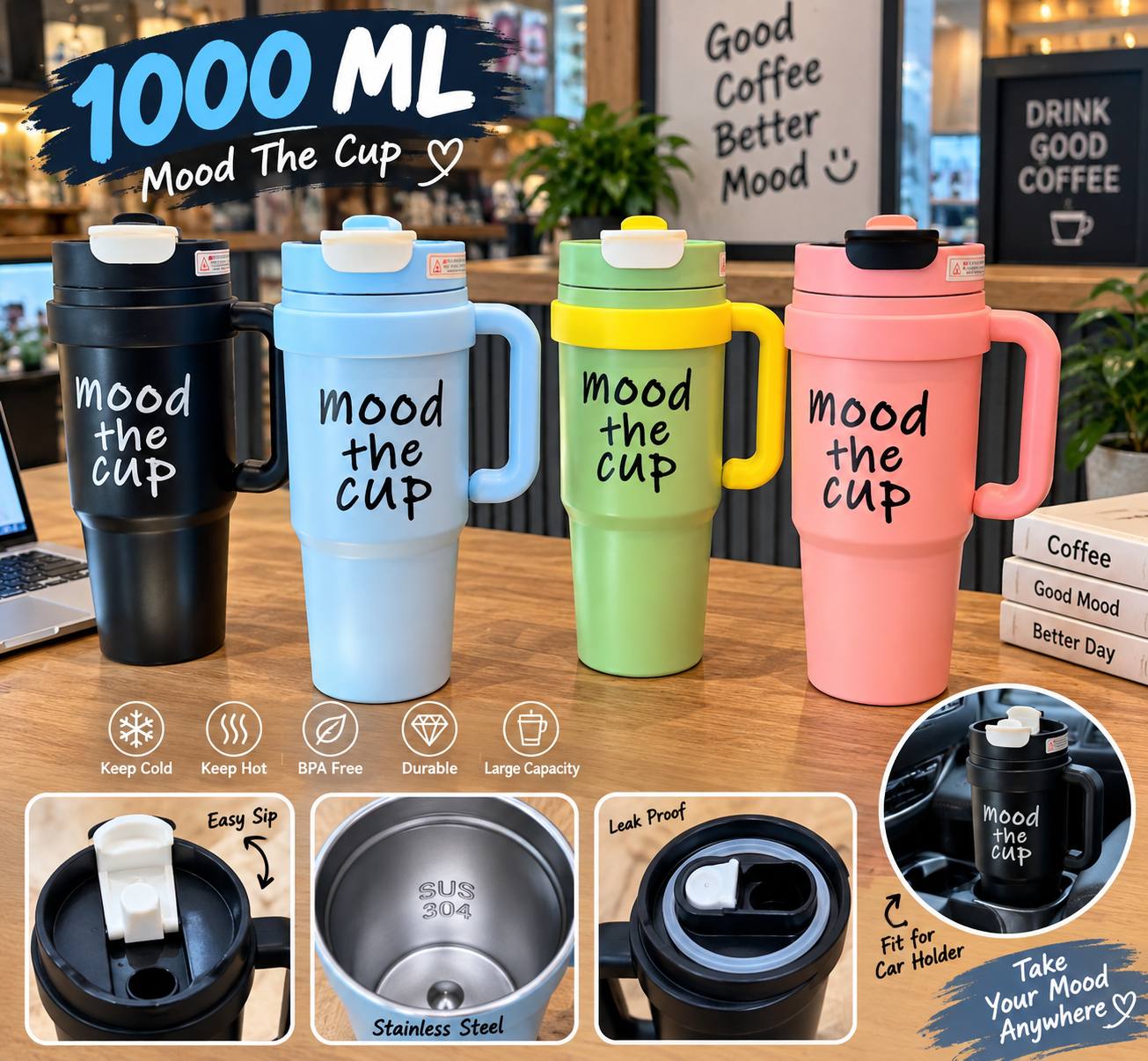 استنلی فانتزی •1000ML •استیل •رنگبندی
